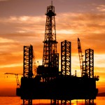 oil rig silhouttes cropped